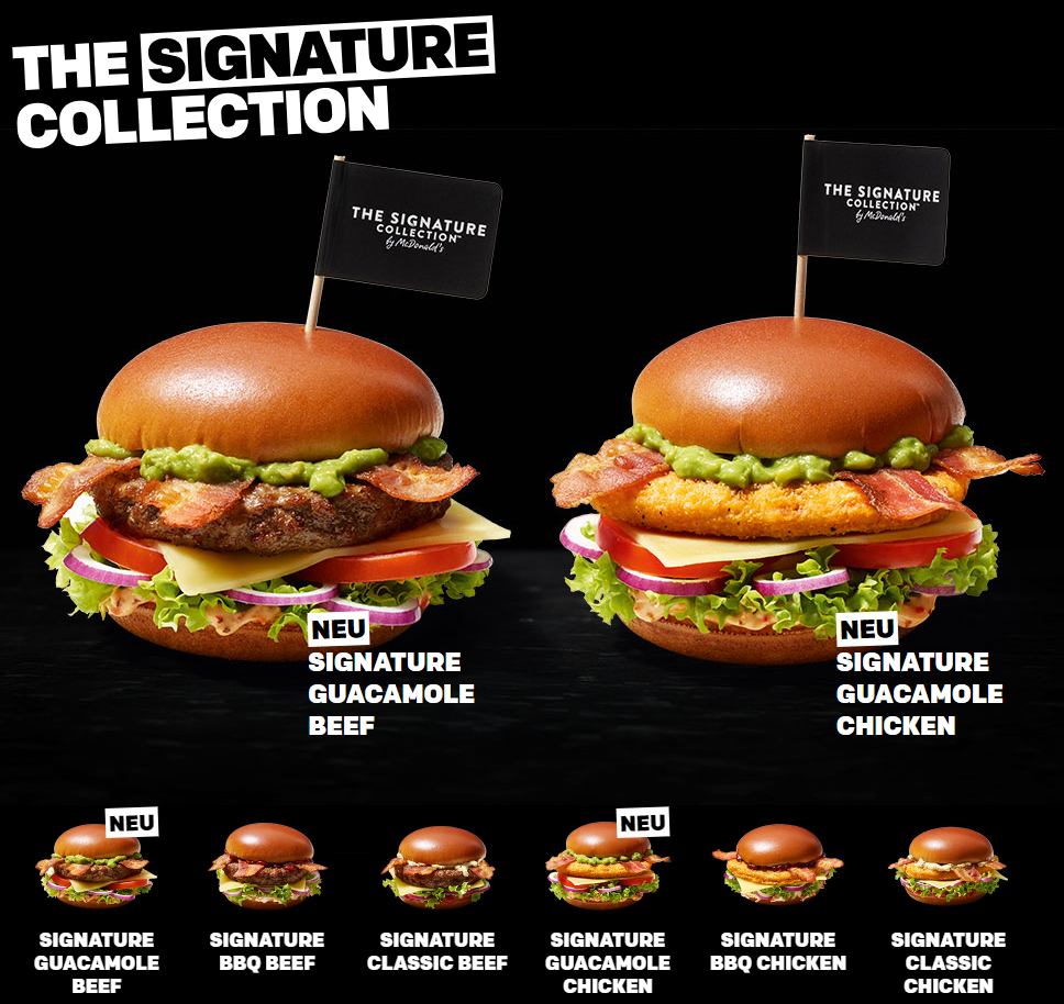 Die Mcdonald S Gourmet Linie The Signature Collection Changem Changem