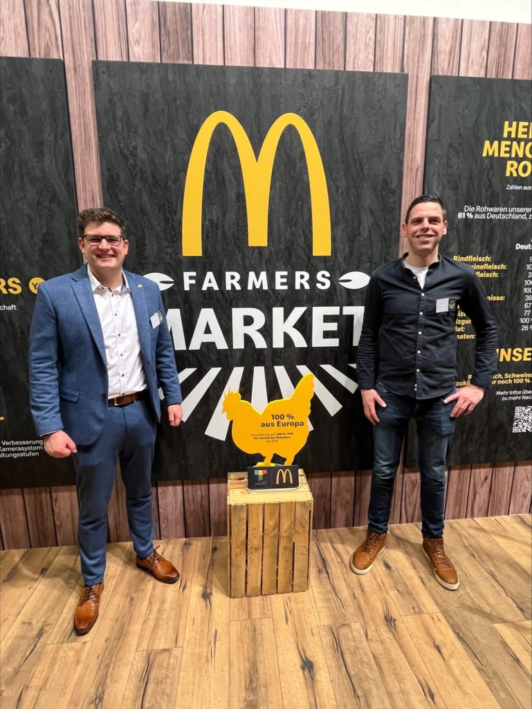 Teilnehmer des Young Farmers Programm von McDonald's auf der Internationalen Grünen Woche.